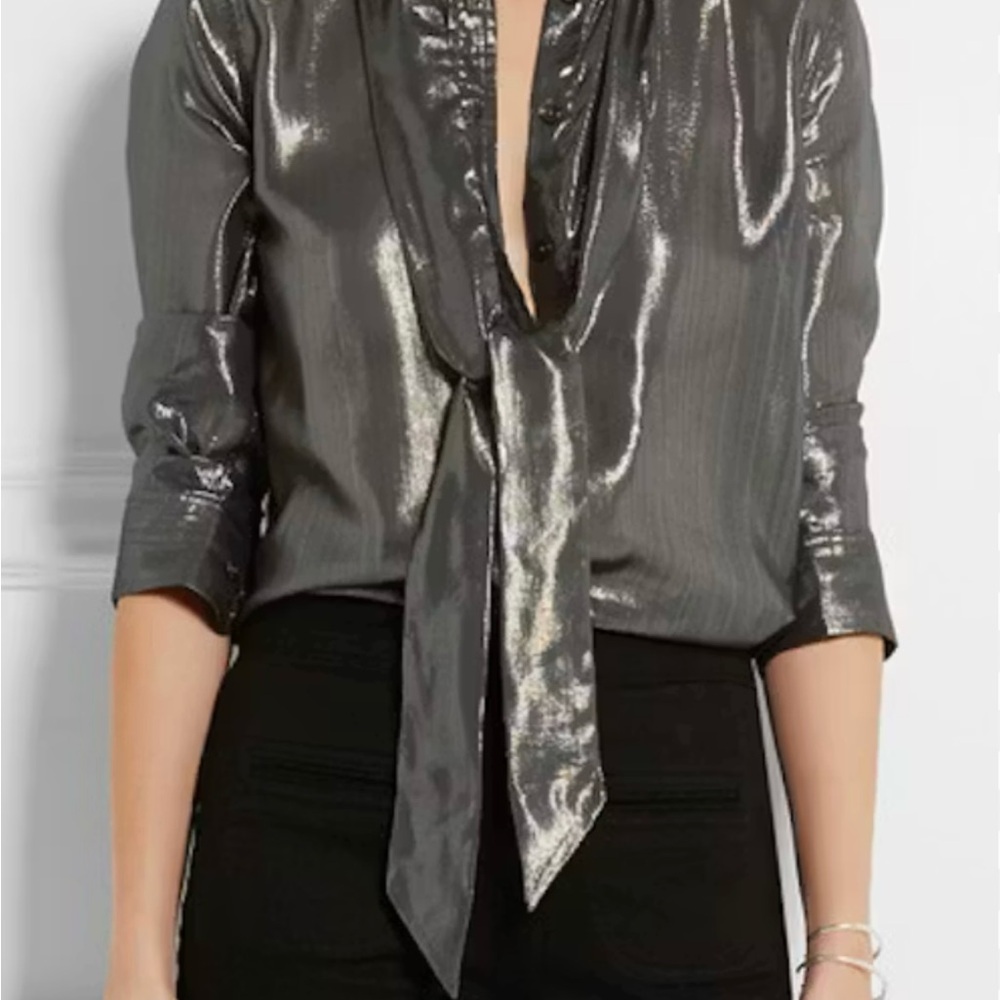 Equipment Shimmering Silver Blouse
